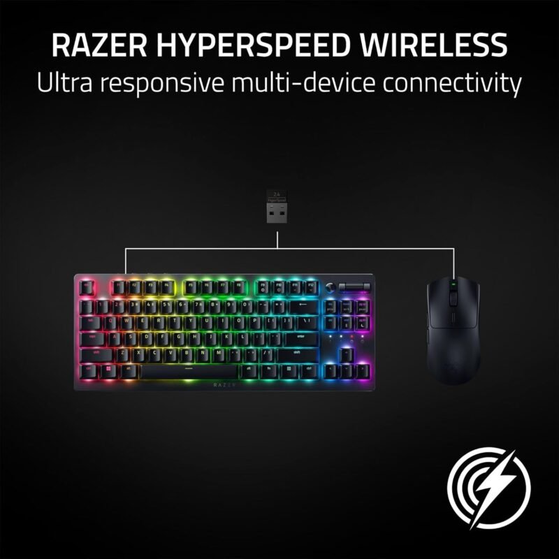 Razer Viper V3 HyperSpeed Wireless Esports Gaming Mouse: 82g Lightweight - Up to 280 Hr Battery - 30K DPI Optical Sensor - Gen-2 Mechanical Switches - 8 Programmable Controls - Classic Black - Image 4