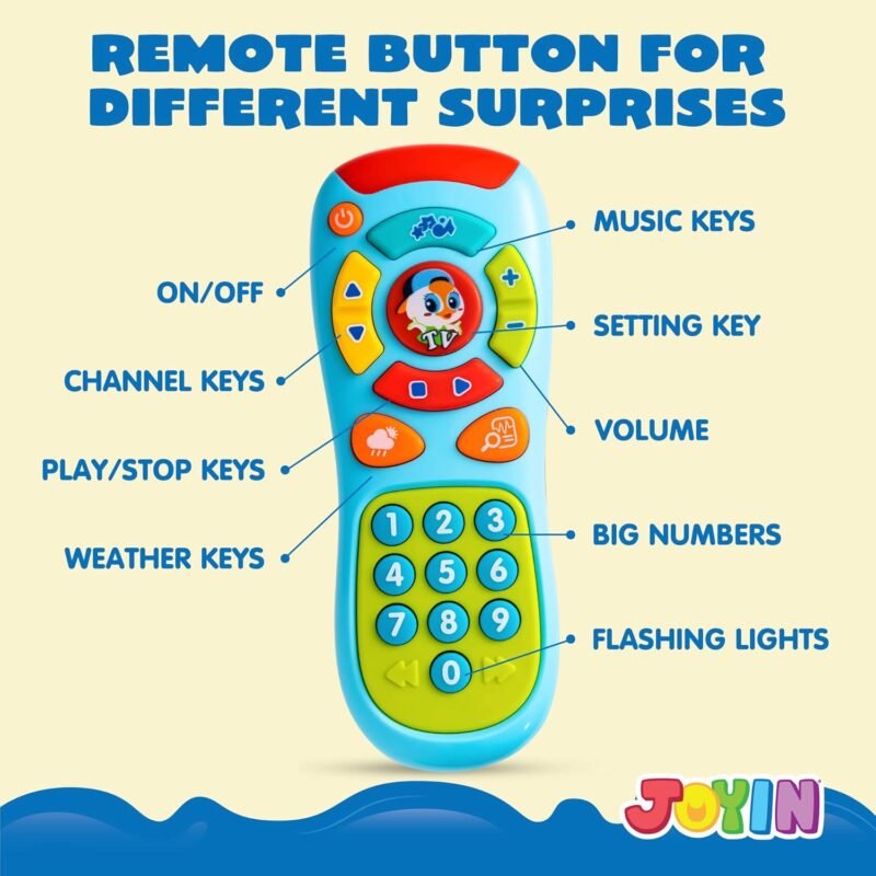 JOYIN Baby Learning Phone and Remote Toy for Toddler, Fun Smartphone Toys with Music for Infants, Boys or Girls, Holiday Stocking Stuffers, Kids Birthday Gift, Easter Basket Stuffers - Image 5