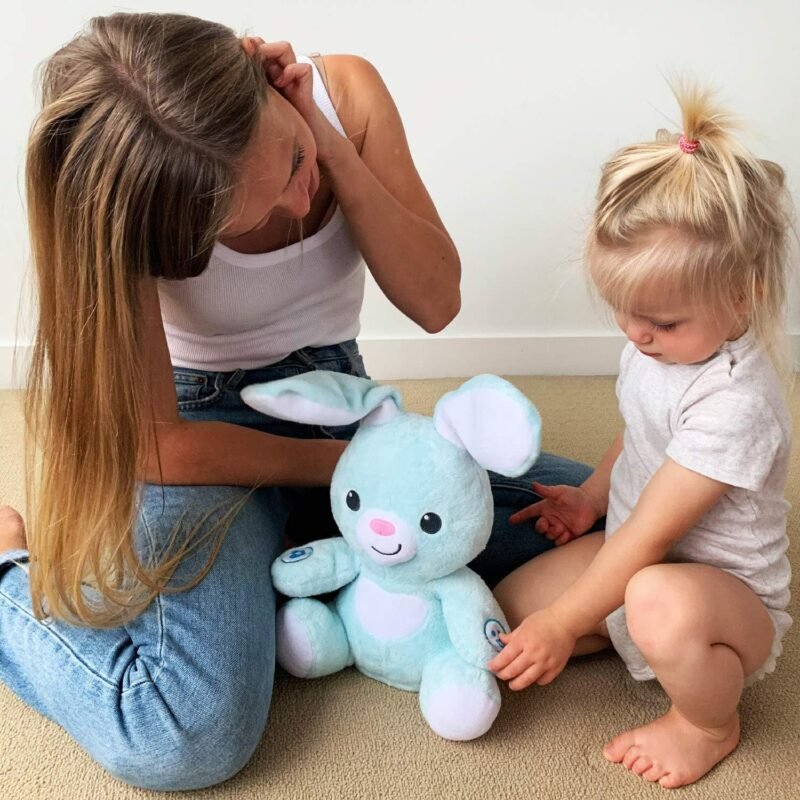 BabyBibi Easter Bunny Stuffed Animal - Interactive Soft Plush Peekaboo Bunny, 16" Tall - Peek a Boo Easter Toy for Ages 6 Months to 5 Year Old - Image 3
