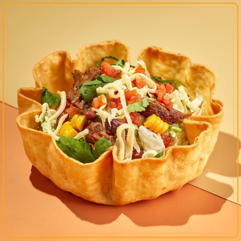 Nostalgia Taco Tuesday Tortilla Bowl Maker For Baked Taco Bowls, Tostadas, Salads, Dips, Appetizers, and Desserts, 8 to 10 Inch Tortillas, Red - Image 6