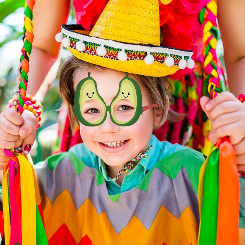 12 Pcs Cinco De Mayo Plastic Party Glasses Frames, Cactus Taco Pinata Fiesta Eyeglasses For Mexican Fiesta Party Decorations, Cinco De Mayo Party Photo Booth Props - Image 5