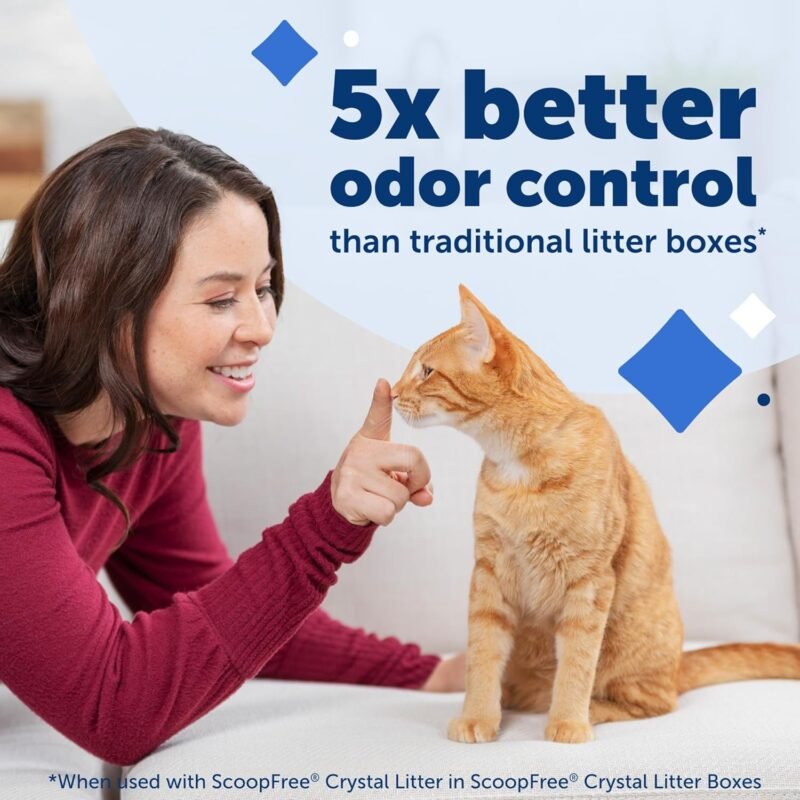 Official PetSafe ScoopFree Crystal Reusable Tray - Compatible with PetSafe ScoopFree Crystal Automatic Self-Cleaning Litter Boxes, Includes 4.3 lb of Premium Non Clumping Crystal Litter, Fresh Scent - Image 6