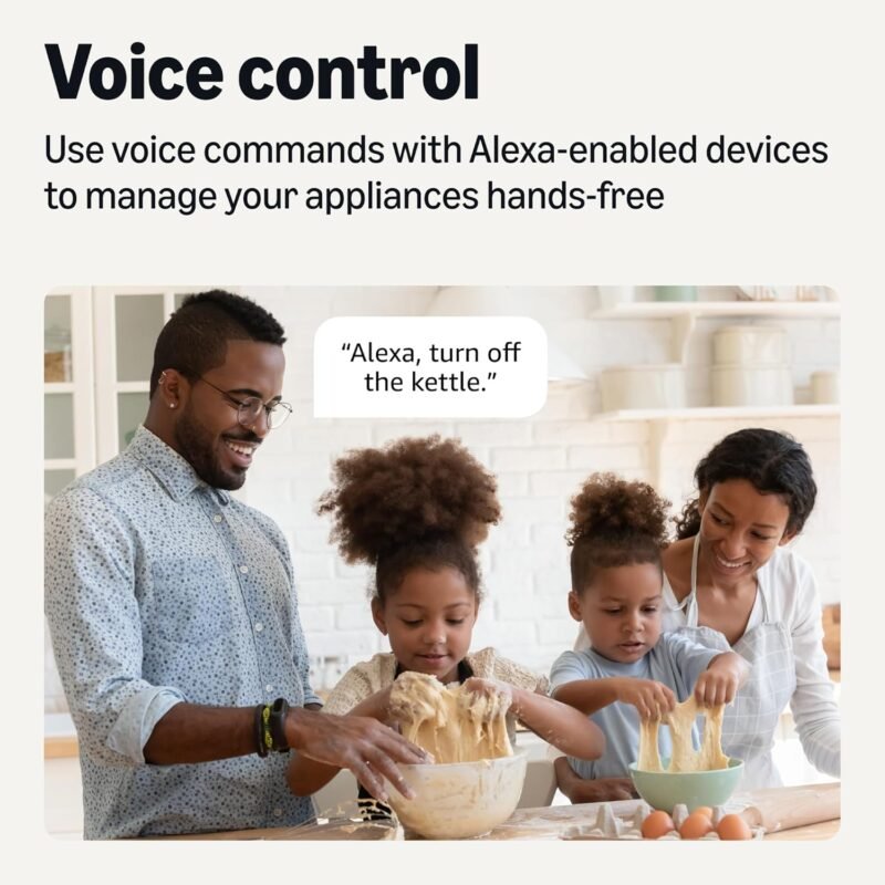 Amazon Basics Smart Plug, Works with Alexa Only, 2.4 GHz Wi-Fi, No Hub Required, 4 Pack, White - Image 3