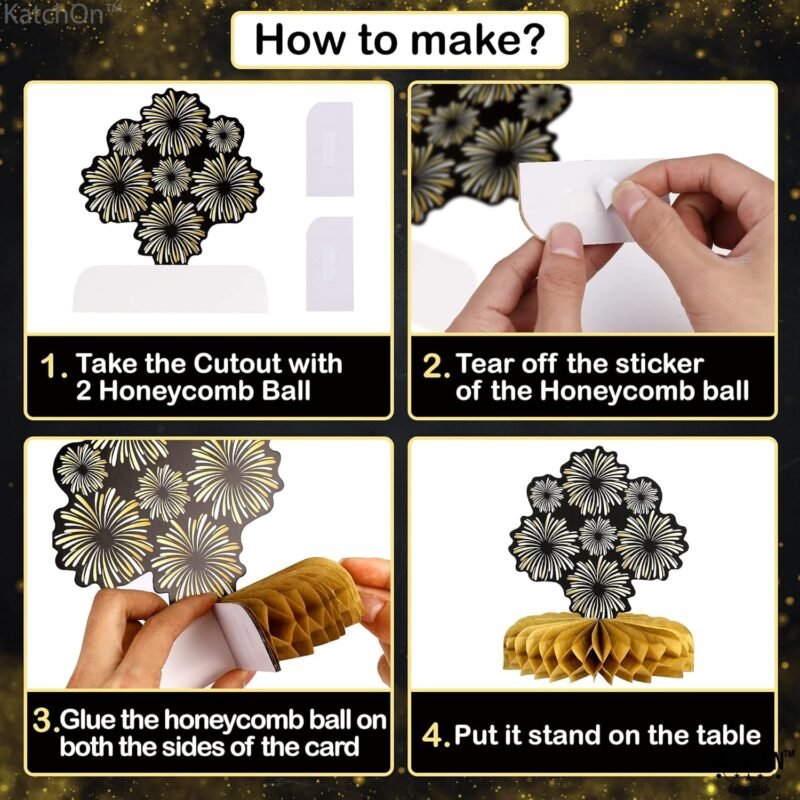 KatchOn, Huge New Years Centerpieces for Tables - Pack of 9 | New Years Table Decorations 2025, Happy New Years Decorations 2025 | New Years Eve Centerpieces for New Years Eve Party Supplies 2025 - Image 5