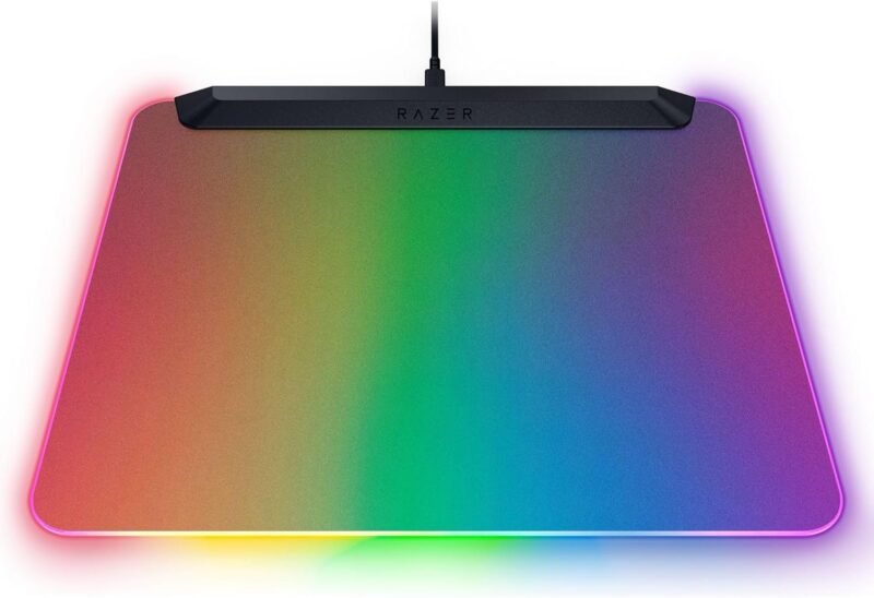 Razer Firefly V2 Pro Fully Illuminated RGB Gaming Mouse Mat: Backlit Design - 15 Zone Chroma Lighting - USB 2.0 Port - Detachable USB Type C Cable - Micro Textured Surface - Anti Slip Base - Image 8