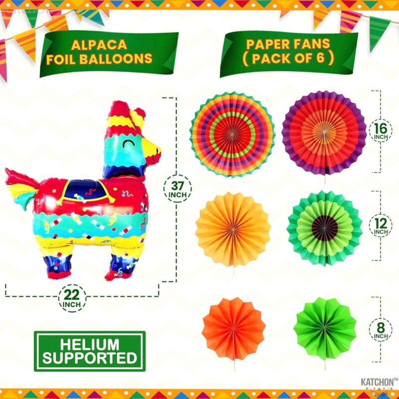 KatchOn, 30 PCS Taco Bout A Fiesta Decorations - Mexican Party Decorations | Mexican Banner, Taco Balloons | Fiesta Balloons for Fiesta Party Decorations, Taco Decorations | Taco Party Decorations - Image 3