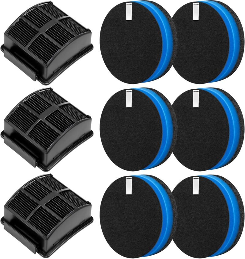 HEPA Filter Replacement Kit Compatible with Bissell 2998 Multiclean Lift-Off Pet Vacuum, Fit for Bissell 2998 2999 2849 3000 3057 28492 31259 3399 2852 31269 3125W Vacuum, Part 1625641 (3+6 Pack)