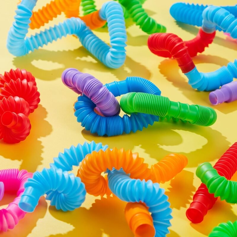 JOYIN 36 Pack Pop Tubes, Sensory Toys (Large) Fidget Toys Party Favors - 9 Colors, Creativity Learning & Fun for Toddler Kids - Perfect for Party, Goodie Bags Stuffers, Classroom School Reward - Image 7