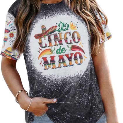 Cinco De Mayo T Shirt Women: Mexican Fiesta Party Shirts Sombrero 5 De Mayo Tee Mexican Vacation Graphic Tops