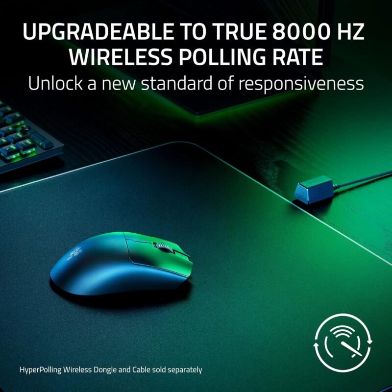 Razer Viper V3 HyperSpeed Wireless Esports Gaming Mouse: 82g Lightweight - Up to 280 Hr Battery - 30K DPI Optical Sensor - Gen-2 Mechanical Switches - 8 Programmable Controls - Classic Black - Image 6