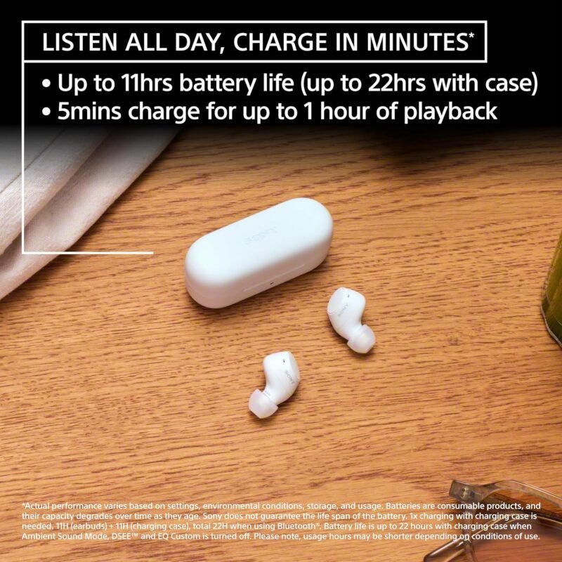 Sony WF-C510 Truly Wireless in-Ear Bluetooth Earbud Headphones with up to 22-Hour Battery, Multipoint-Connection, Mic and IPX4 Water Resistance, Black- New - Image 3