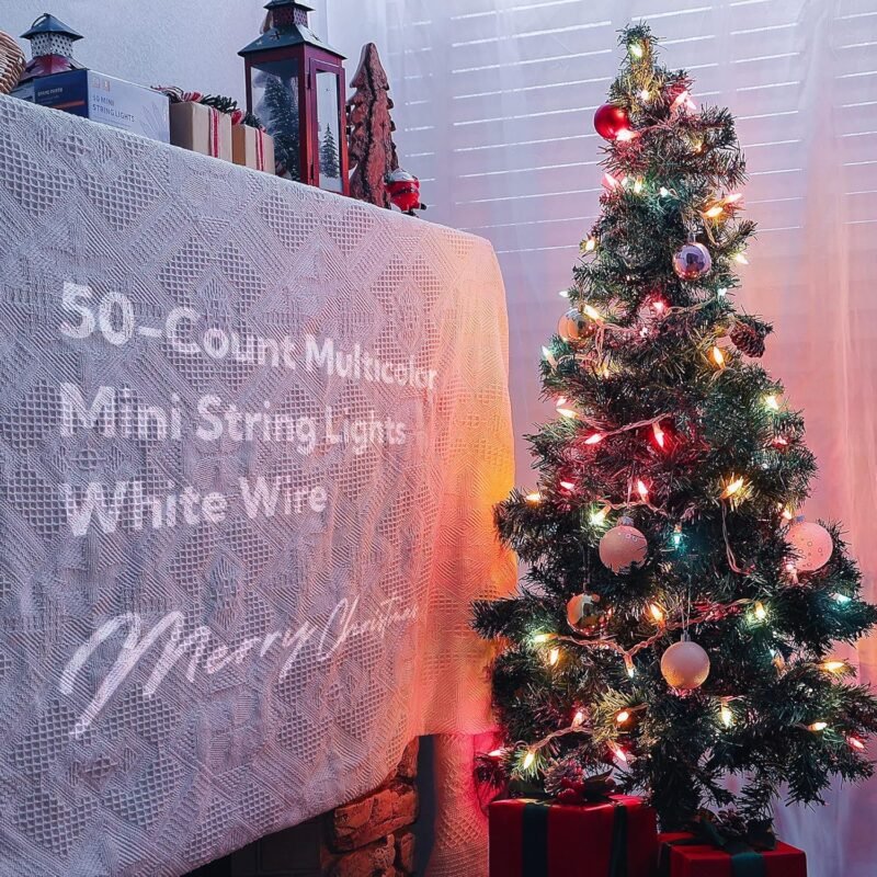 Christmas Decorations Mini String Lights,13feet 50Count Light Set on White Wire Plug in End-to-End Connectable for Indoor Outdoor Party Yard Garden Patio Home Easter Decor, Multicolored - Image 7