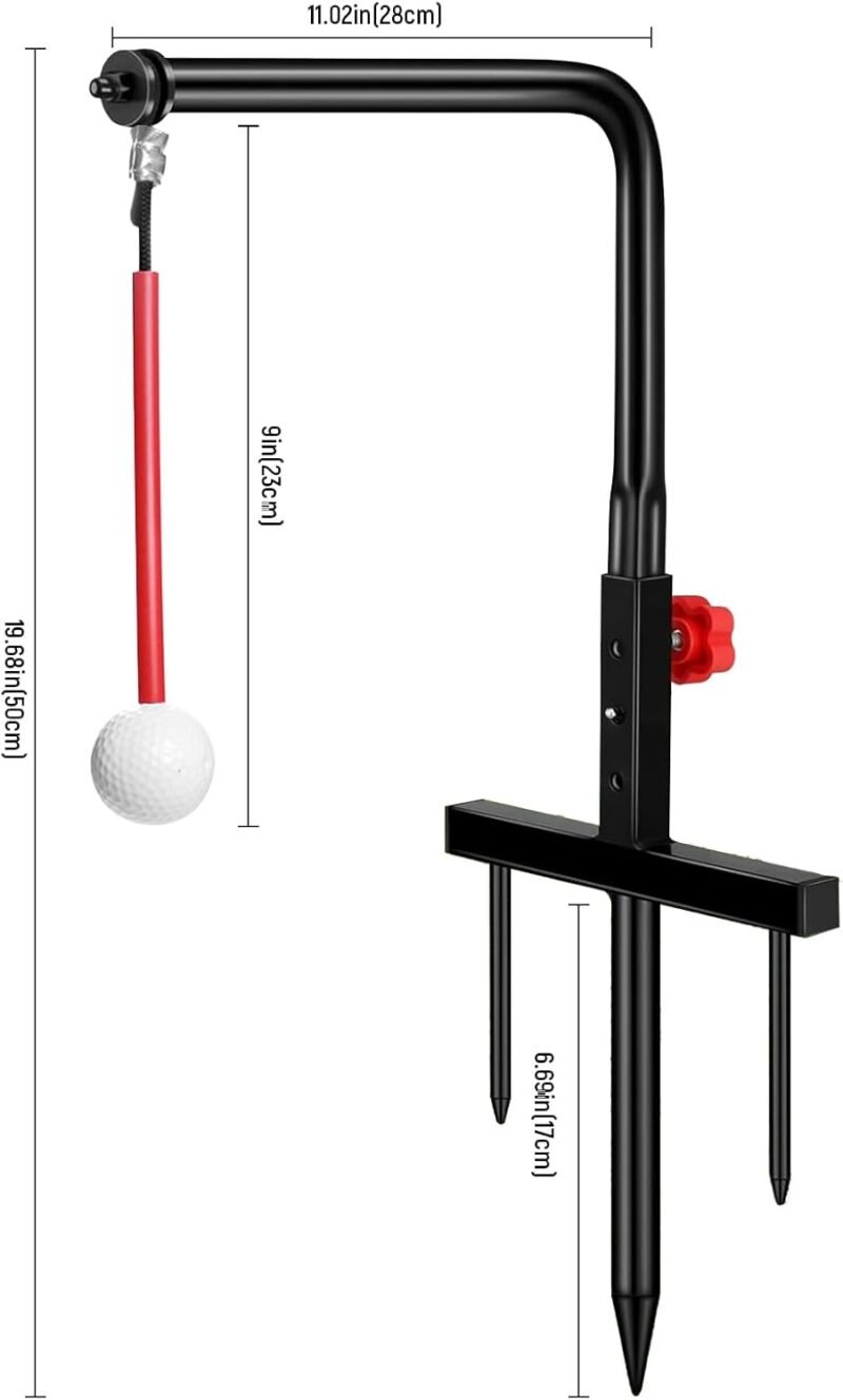 Golf Swing Trainer, Golf Training Aid, Durable Metal Practice Golf Swing Training Aid, Golf Swing Trainers, Golf Practice Equipment, Golf Accessories for Gift, Golf Gifts for Men - Image 4