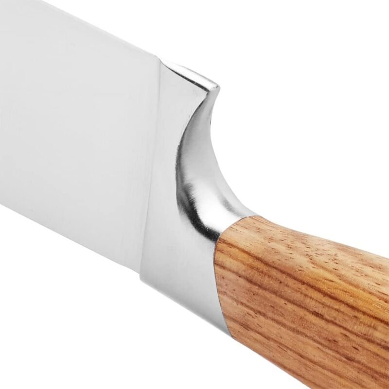 Schmidt Brothers - Zebra Wood, 15-Piece Kitchen Knife Set, High-Carbon Stainless Steel Cutlery with Zebra Wood and Acrylic Magnetic Knife Block and Knife Sharpener - Image 4