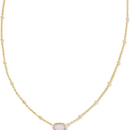 Kendra Scott Mini Elisa 14k Gold-Plated Satellite Short Pendant Necklace, Fashion Jewelry for Women