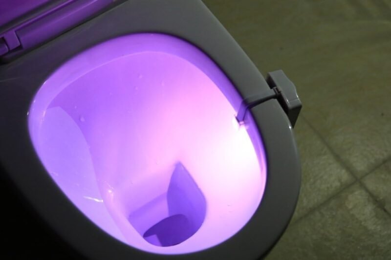 ZEZHOU Original Toilet Night Light 2 Pack, Motion Sensor Activated LED Lamp, Fun 8 Colors Changing Bathroom Nightlight Add on Toilet Bowl Seat, Perfect Decorating Gadget for Dad Adults Kids Toddler - Image 7