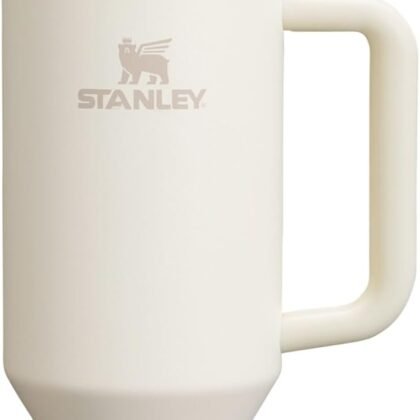 Stanley Quencher H2.0 Tumbler with Handle and Straw 40 oz | Flowstate 3-Position Lid | Cup Holder Compatible for Travel | Insulated Stainless Steel Cup | BPA-Free | Cream 2.0