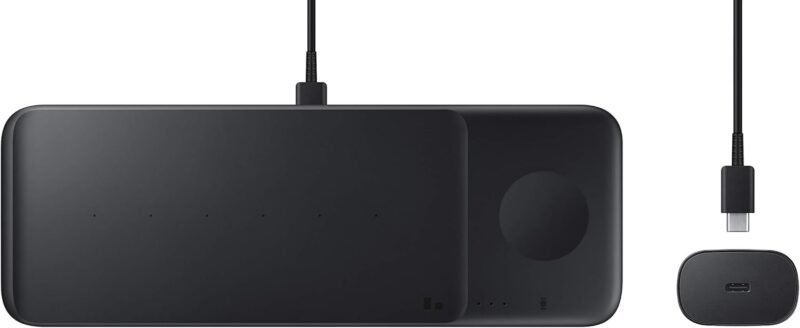 Samsung Electronics Wireless Charger Trio, Qi Compatible - Charge up to 3 Devices at Once - for Galaxy Phones, Buds, Watches, and Apple iPhone Devices, Black (US Version) - Image 5