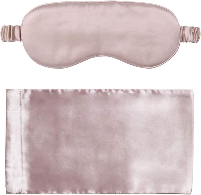 Silk Sleep Mask Light Blocking Luxury 100% Mulberry 19mm Silk Eye Mask Eye Cover Blindfold Ultra Soft Light & Comfy Anti Aging Skin Care with Travel Bag Gift Package - Image 9