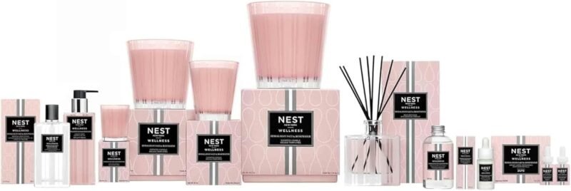 NEST New York Scented Classic Candle, Himalayan Salt & Rosewater - 8.1 oz - Up to 60-Hour Burn Time - Reusable Glass Vessel - Image 8