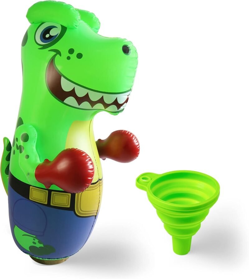 JOYIN Inflatable T-Rex Dinosaur Bopper 47 Inches, Bop Bag Inflatable Punching Toy, Kids Punching Bag with Bounce-Back Action - Image 9