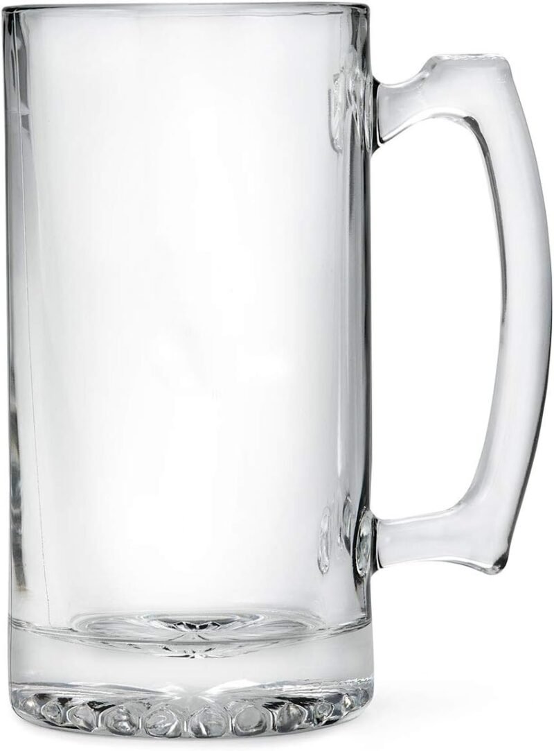 WEDDINGSTAR Personalized Large 25oz Glass Beer Mug Gift Custom Engraved Monogram (Non Customizable)