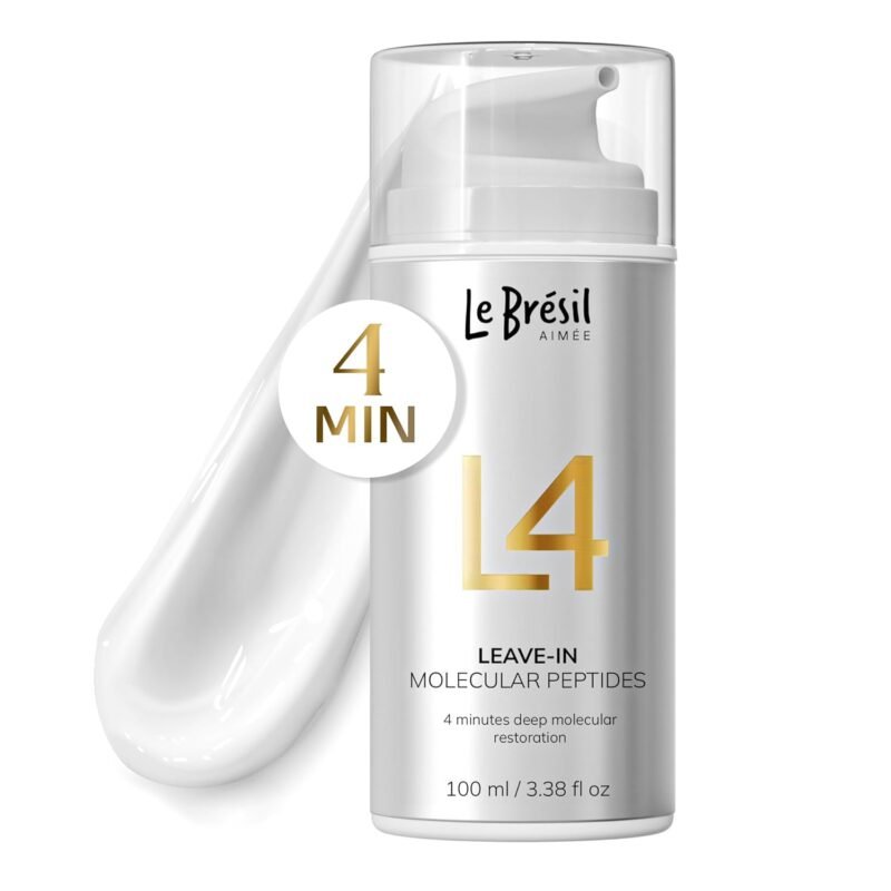 Leave-In L4 Molecular Peptides Hair Mask - Repairs Dry or Damaged Hair - Deep Molecular Restoration In 4 minutes - 100ml / 3.38 Fl Oz