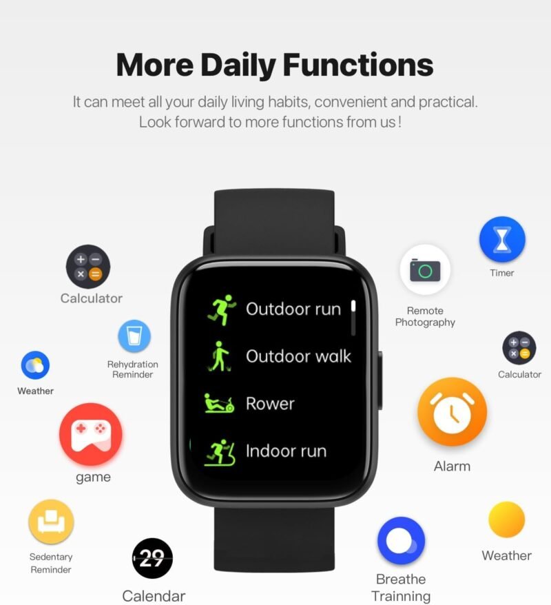 Smart Watch for Men Women - Answer/Make Calls/Quick Reply/AI Voice Assistant, 1.83" for Android iPhone Samsung Compatible IP68 Smartwatch Blood Oxygen Heart Rate Fitness Tracker (Black, 1.83") - Image 8