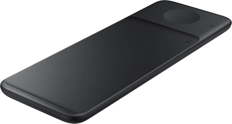 Samsung Electronics Wireless Charger Trio, Qi Compatible - Charge up to 3 Devices at Once - for Galaxy Phones, Buds, Watches, and Apple iPhone Devices, Black (US Version) - Image 2