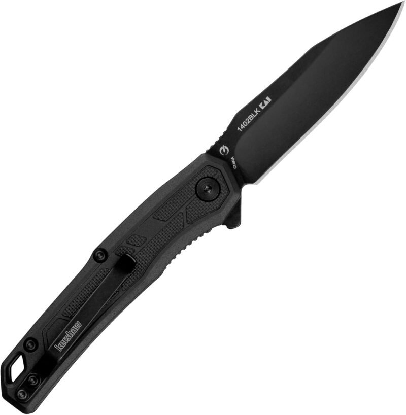 Kershaw Appa Folding Tactical Pocket Knife, SpeedSafe Opening, 2.75 inch Black Blade and Handle, Small, Lightweight Every Day Carry - Image 3