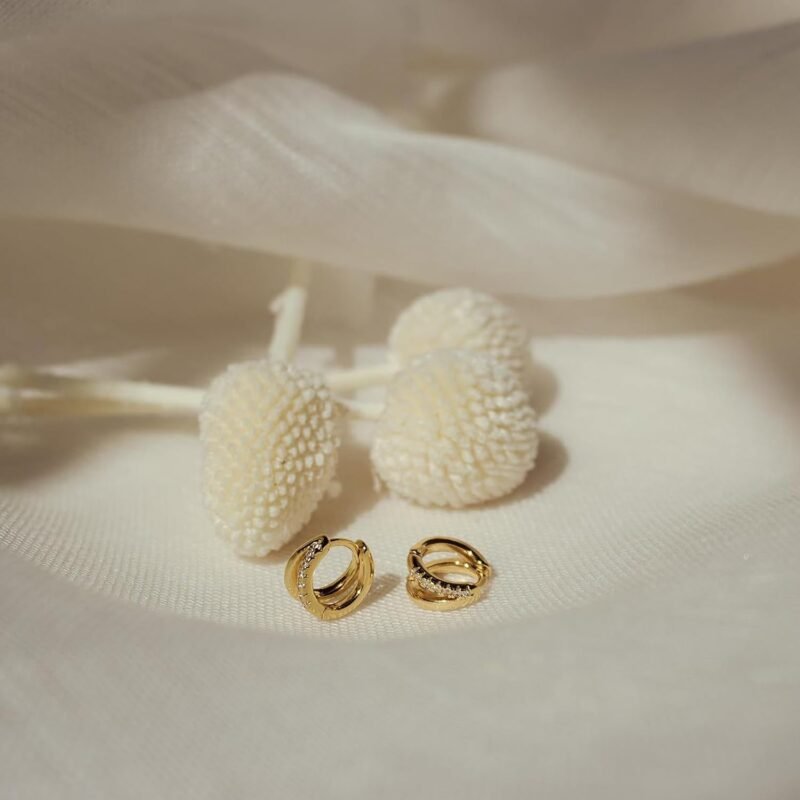 Gold Hoop Earrings for Women,14K Gold Huggie Hoop Earrings for Gift - Image 6