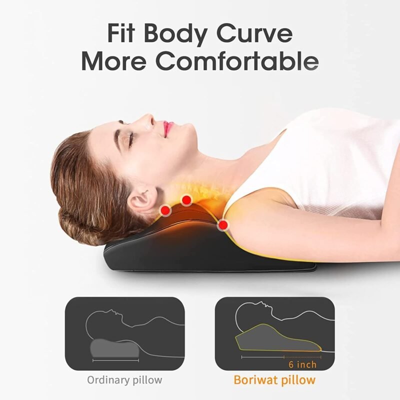 Neck Massager with Heat, 3D Kneading Massage Pillow for Pain Relief, Massagers for Neck and Back, Shoulder, Leg, Gifts for Men Women Mom Dad, Stress Relax at Home Office and Car - Image 2