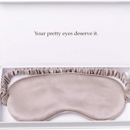Silk Sleep Mask Light Blocking Luxury 100% Mulberry 19mm Silk Eye Mask Eye Cover Blindfold Ultra Soft Light & Comfy Anti Aging Skin Care with Travel Bag Gift Package