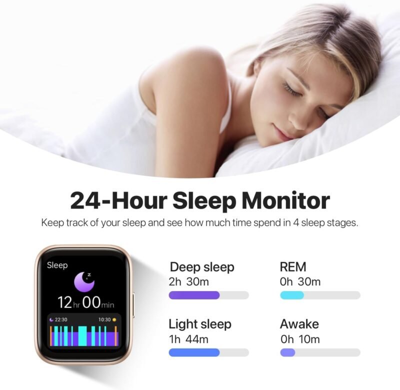 Smart Watch for Men Women - Answer/Make Calls/Quick Reply/AI Voice Assistant, 1.83" for Android iPhone Samsung Compatible IP68 Smartwatch Blood Oxygen Heart Rate Fitness Tracker (Black, 1.83") - Image 5