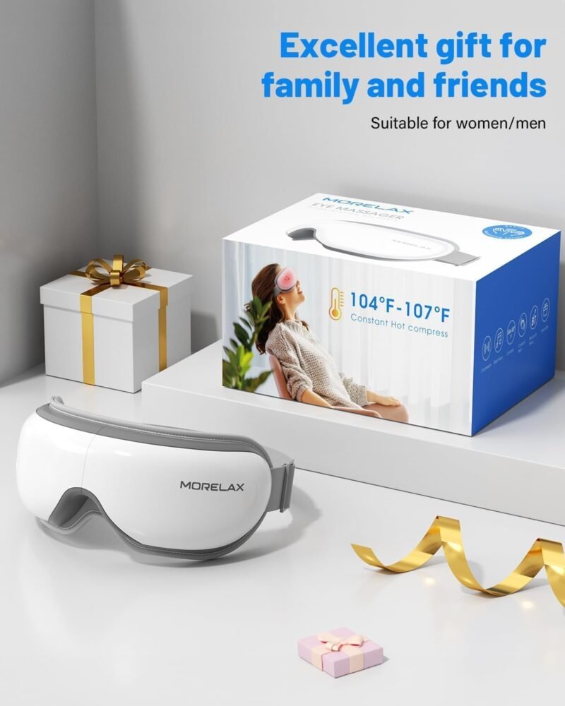 Eye Massager with Heat & Bluetooth Music, Mothers Day Birthday Gifts for Women, Reduce Eye Strain, Headache Relief and Improve Sleep, Eye Care Device for Migraine - Image 5