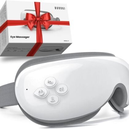 Eye Massager with Heat, Mothers Day Gifts for Mom, Heated Eye Massager for Migraines with Compression and Bluetooth, Reduce Eyes Strain, Dark Circles and Improve Sleep, Gifts for Women Men