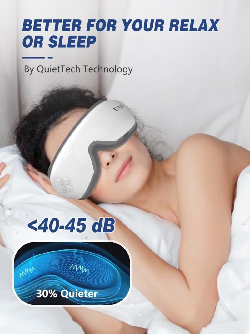 Eye Massager with Heat, Mothers Day Gifts for Mom, Heated Eye Massager for Migraines with Compression and Bluetooth, Reduce Eyes Strain, Dark Circles and Improve Sleep, Gifts for Women Men - Image 4
