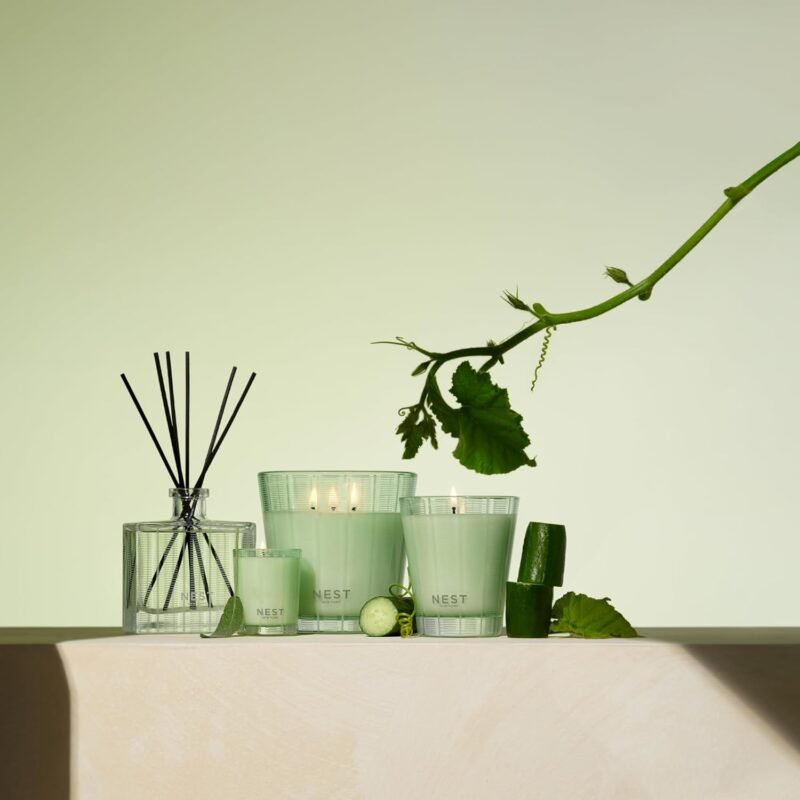 NEST New York Scented Votive Candle Wellness Bundle - Includes Cucumber & White Sage, Himalayan Salt & Rosewater, and Wild Mint & Eucalyptus - 2 oz Each - Image 2