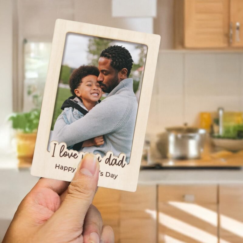 I Love You Dad Magnet Picture Frames For Fridge - Personalized Dad Photo Frame - Father Day Gifts For Dad, Husband From Daughter, Son, Wife - Happy First Father's Day Gifts - Mini Magnet Picture frame - Image 4