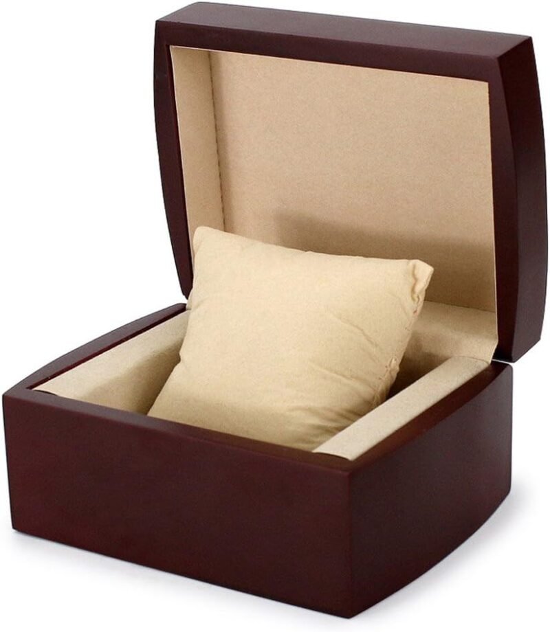 Luxury Watch Box Holder Organizer, Premium Wooden Jewelry Bracelet Storage Gift Case Single Grid