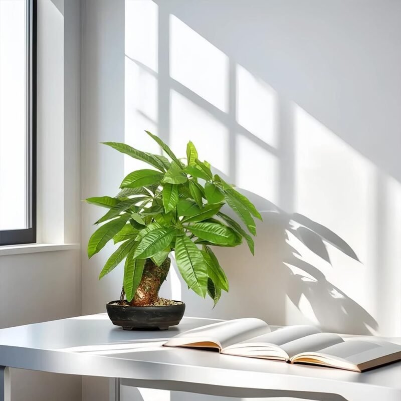 16 Inch Fake Money Tree,Artificial Money Tree Indoor Potted Plants,Faux Fortune Plant in Black Pot Good Luck Chrismas/Housewarming Gift for Home Office Living Room Decor Indoor - Image 7