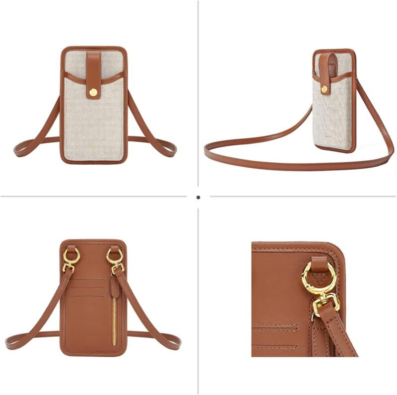 JW PEI Aylin Canvas & Quinn Vegan Leather Cell Phone Crossbody Bag - Image 4