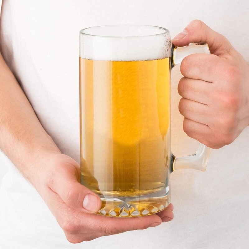 WEDDINGSTAR Personalized Large 25oz Glass Beer Mug Gift Custom Engraved Monogram (Non Customizable) - Image 2
