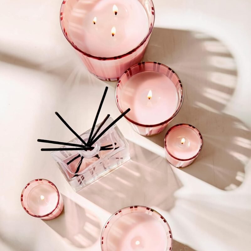 NEST New York Scented Votive Candle, Himalayan Salt & Rosewater - 2 oz - Up to 28-Hour Burn Time - Reusable Glass Vessel - Image 5