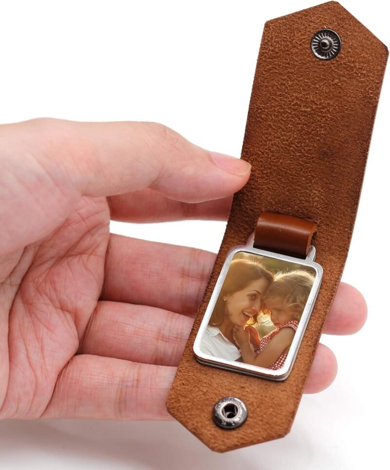Greatingreat Leather Keychain-Dad Gift-Daddy Gift from Daughter Son-Personalized Present for Christmas Father's Day Birthday - Image 3