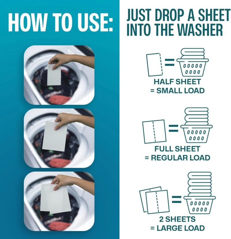 Laundry Detergent Sheets (200 Loads) – Eco-Friendly, Zero Waste, Plastic-Free Laundry Washing Machines Soap Sheets; Dissolvable, Space-Saving Strips for Travel (Fresh Linen) - Image 6