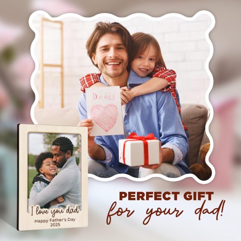 I Love You Dad Magnet Picture Frames For Fridge - Personalized Dad Photo Frame - Father Day Gifts For Dad, Husband From Daughter, Son, Wife - Happy First Father's Day Gifts - Mini Magnet Picture frame - Image 6