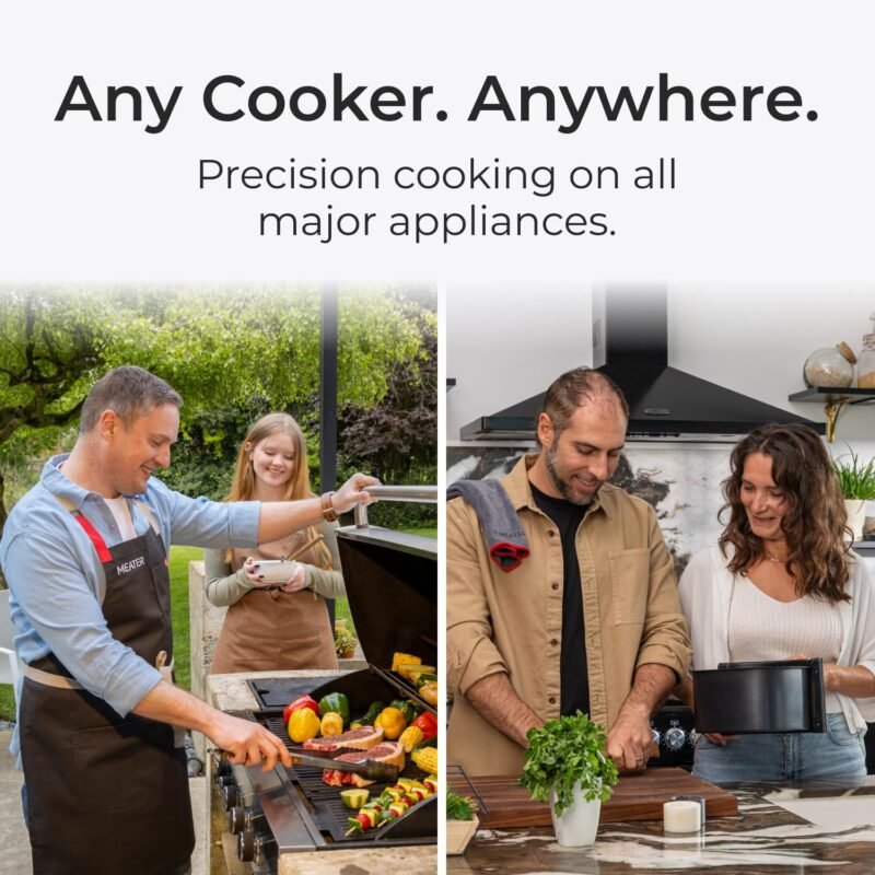 MEATER SE: Smart Bluetooth Meat Thermometer | Long-Range Wireless Probe for Oven, Grilling, Smoking, BBQ & Air Fryer | Dual Sensors & Guided Cook System | Black Charger - Image 4