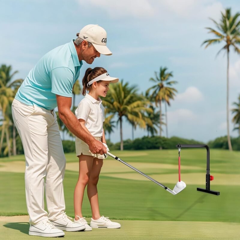 Golf Swing Trainer, Golf Training Aid, Durable Metal Practice Golf Swing Training Aid, Golf Swing Trainers, Golf Practice Equipment, Golf Accessories for Gift, Golf Gifts for Men - Image 6