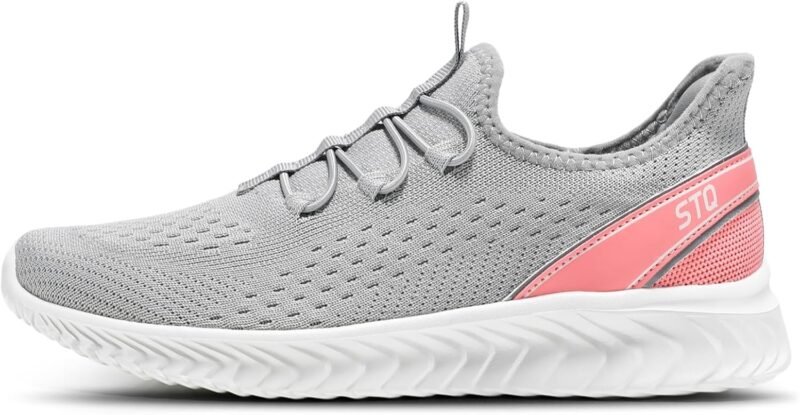 STQ Womens Orthopedic Walking Shoes Comfortable Slip on Sneakers for Plantar Fasciitis - Image 8